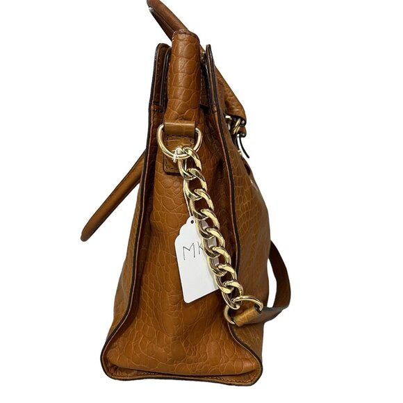 Michael Kors Hamilton Large Brown Leather Shoulder Bag Handbag - Picture 4 of 12